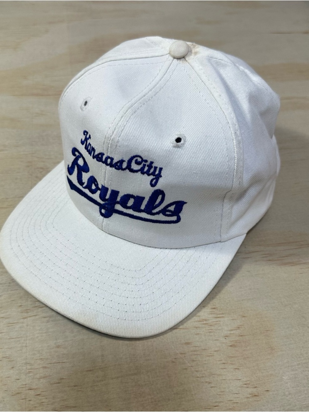 Vintage Kansas City Royals Hat Snapback White Embroidered MLB 90s Baseball Twins